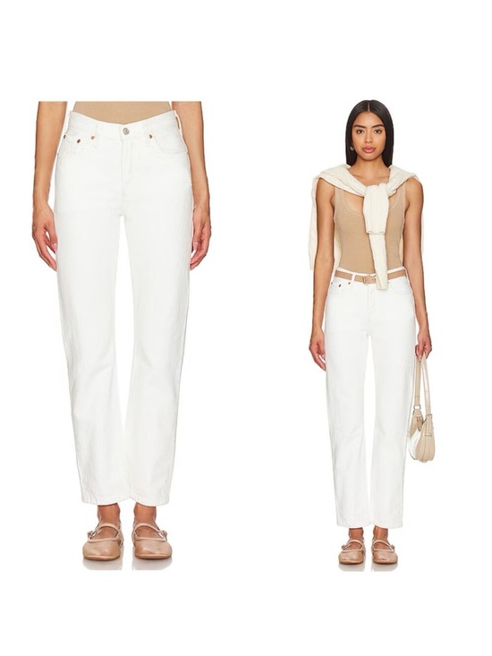 Levi’s Denim - Levi’s 501 Straight Jeans Size 30 White Button Fly High Rise Preppy Minimalist